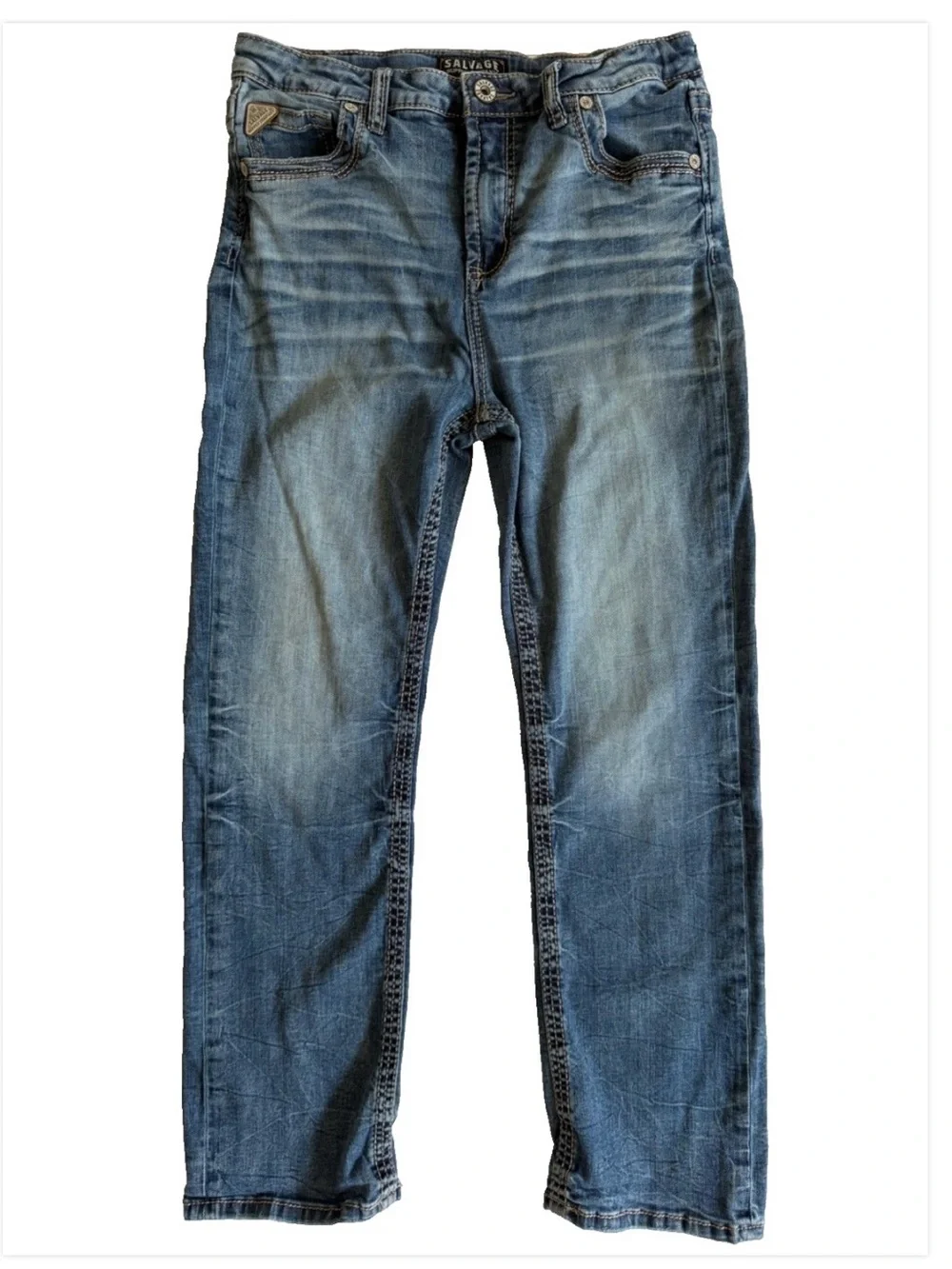 Salvage Supply Co Buckle Girls Size 16 Embellished Straight Leg Jeans